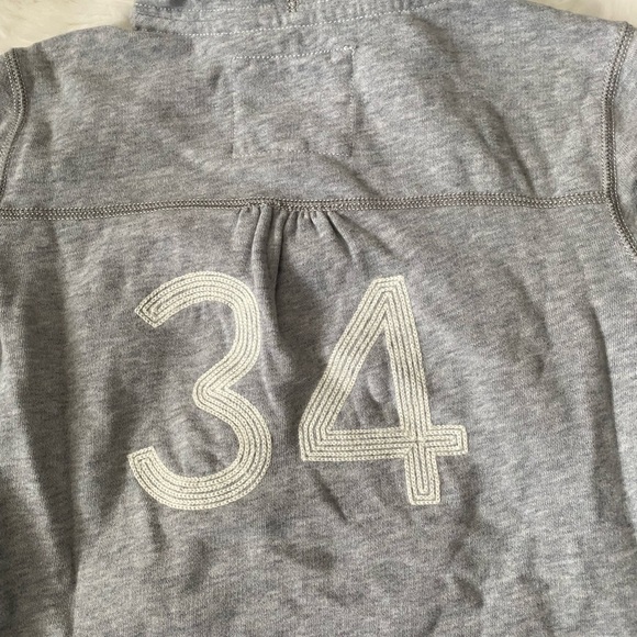 American Eagle Short Sleeve Eagle Fleece Hooded Sweatshirt - Picture 7 of 11